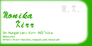 monika kirr business card